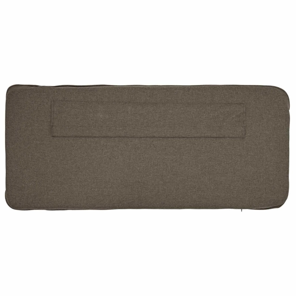 Testiera imbottita Marrone e taupe 160 cm Pino massello 880171