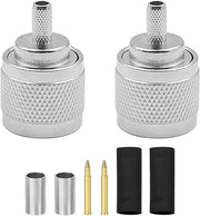 2 pezzi di connettore N per RG58U - RG8X RG-8X LMR240 adapter RF coaxiale verniciato con pennelli dorati - alta qualità
