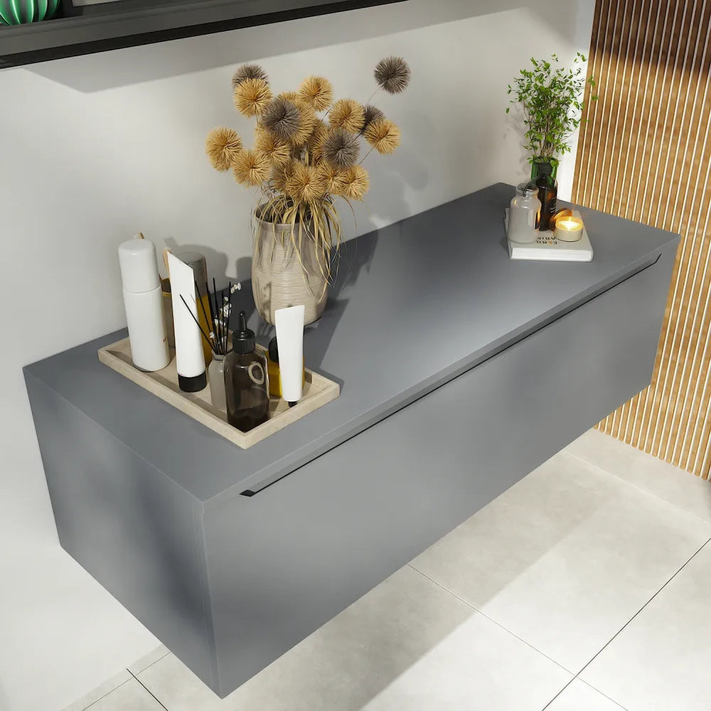 Cassettone scorrevole 120cm grigio opaco chiusura soft-close | Bako