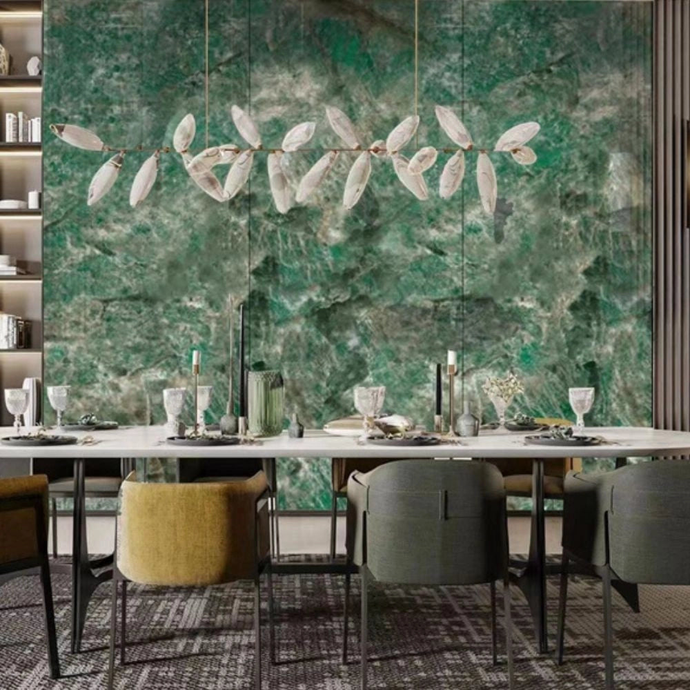 Pannello decorativo effetto marmo verde lucido 122x300 PANGH168 – Design per ogni spazio