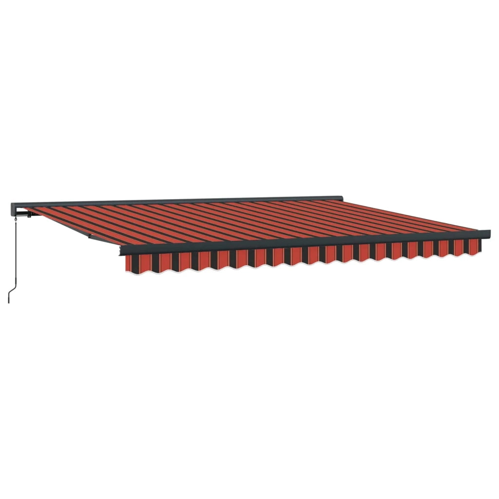Tenda Retrattile Arancione e Nero 400 × 300 cm Tela e Alluminio 3420199