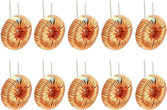 Induttore a spira magnetica, unico strato, avvolgimento a bobina, 100 uH, 20 A - Set da 10 pezzi