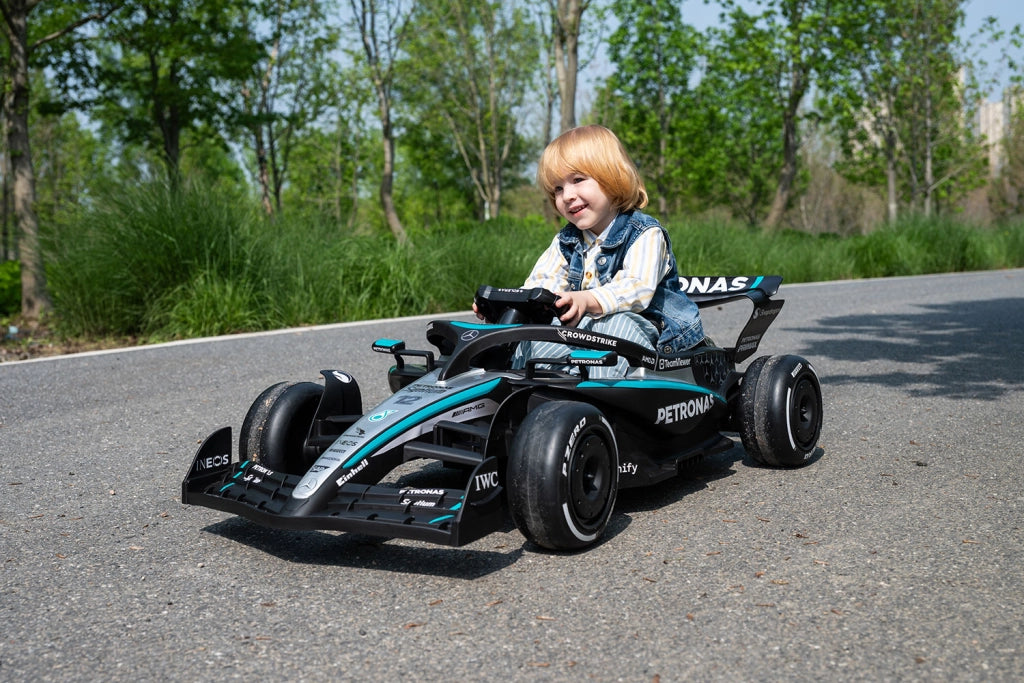 Macchina Elettrica per Bambini Licenza Mercedes F1 12V con Telecomando Nero