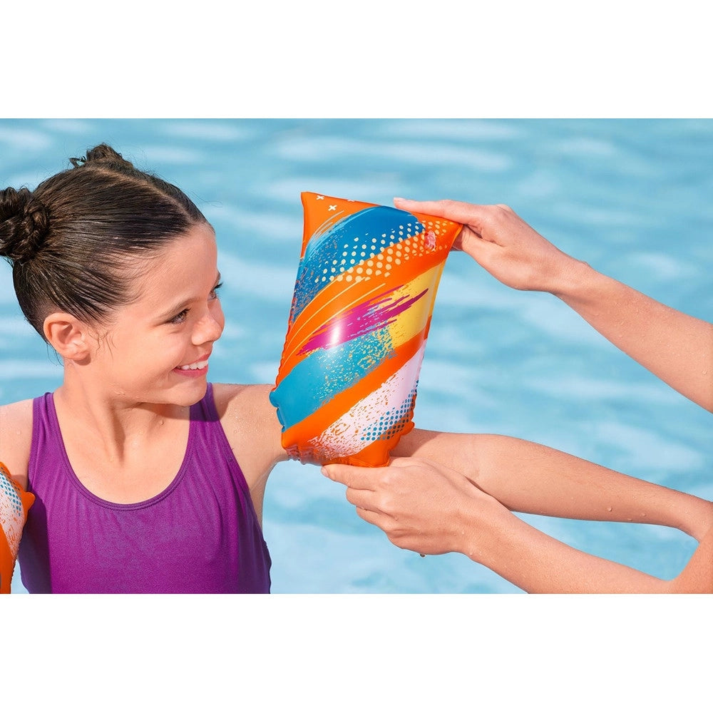 Trade Shop - Braccioli Gonfiabili Per Nuoto Galleggianti 30x15cm Colorify Toughlite Età 5-12 Anni 32274 -