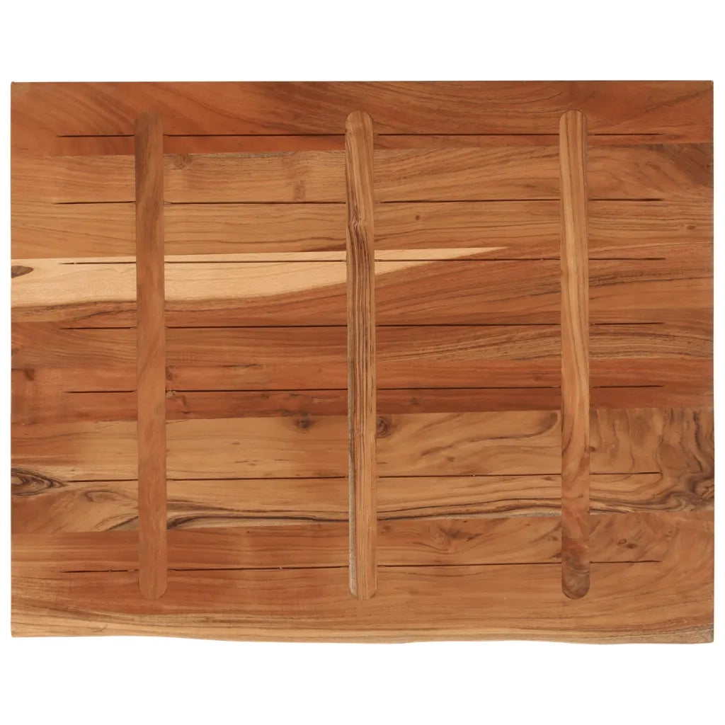 Piano Tavolo | Superficie Tavolo | Piano Scrivania 90x80x3,8 Rettangolare Legno Acacia Bordi Vivi