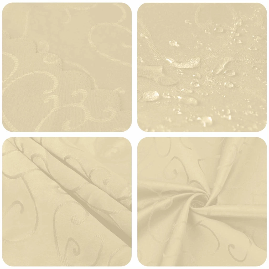Tovaglia da Tavolo 5 pz Quadrato Bianco Crema 110 x 110 cm 42040419