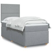 Giroletto a Molle con Materasso Grigio Chiaro 90x200 cm Tessuto 3293456