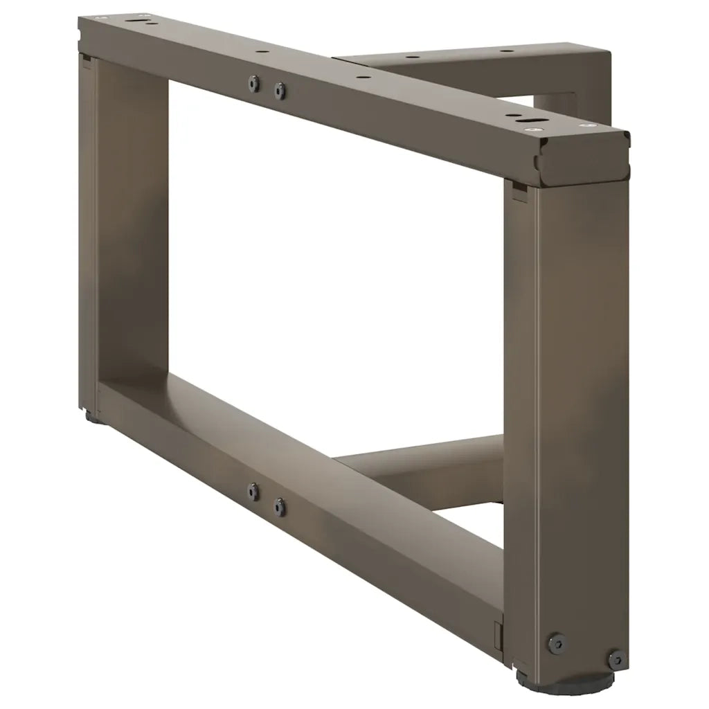 Gambe per Tavolino da Caffè a Forma di T 2 pz Nere 70x25x(30-31) cm Acciaio 4013019