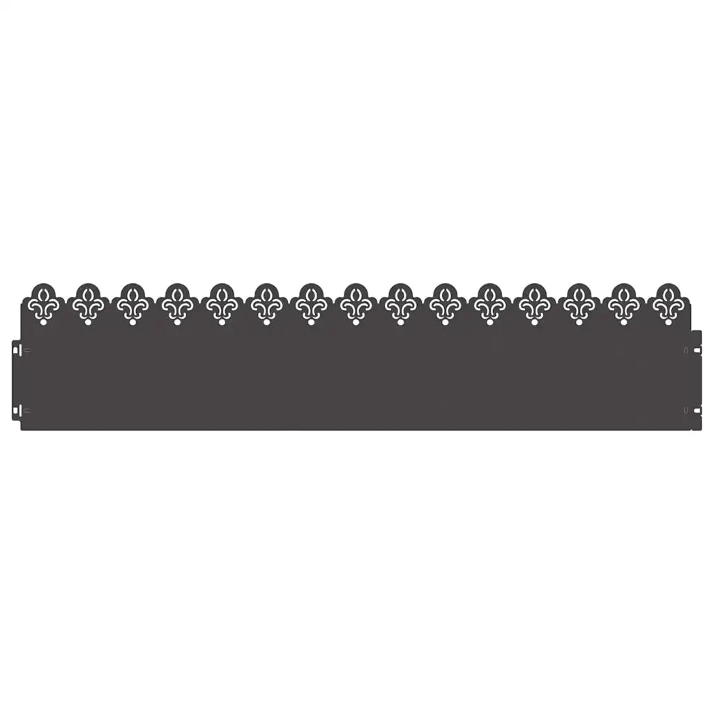 Bordure per prato 20 pz Nero 103 x 0,05 x 22 cm Acciaio CFW8320587