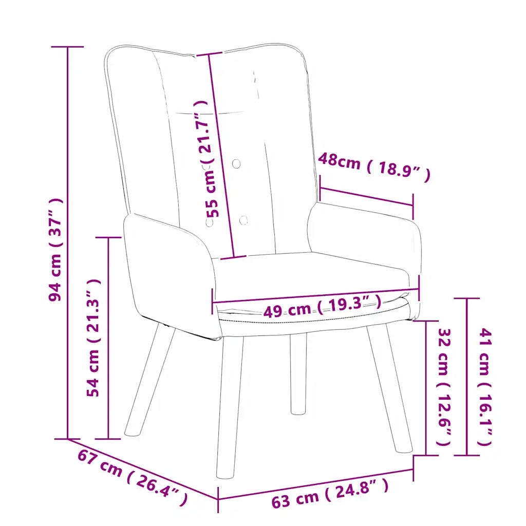 Poltrona-Divano Sedia-Poltroncina Grigio chiaro 63 x 67 x 94 cm Tessuto e compensato