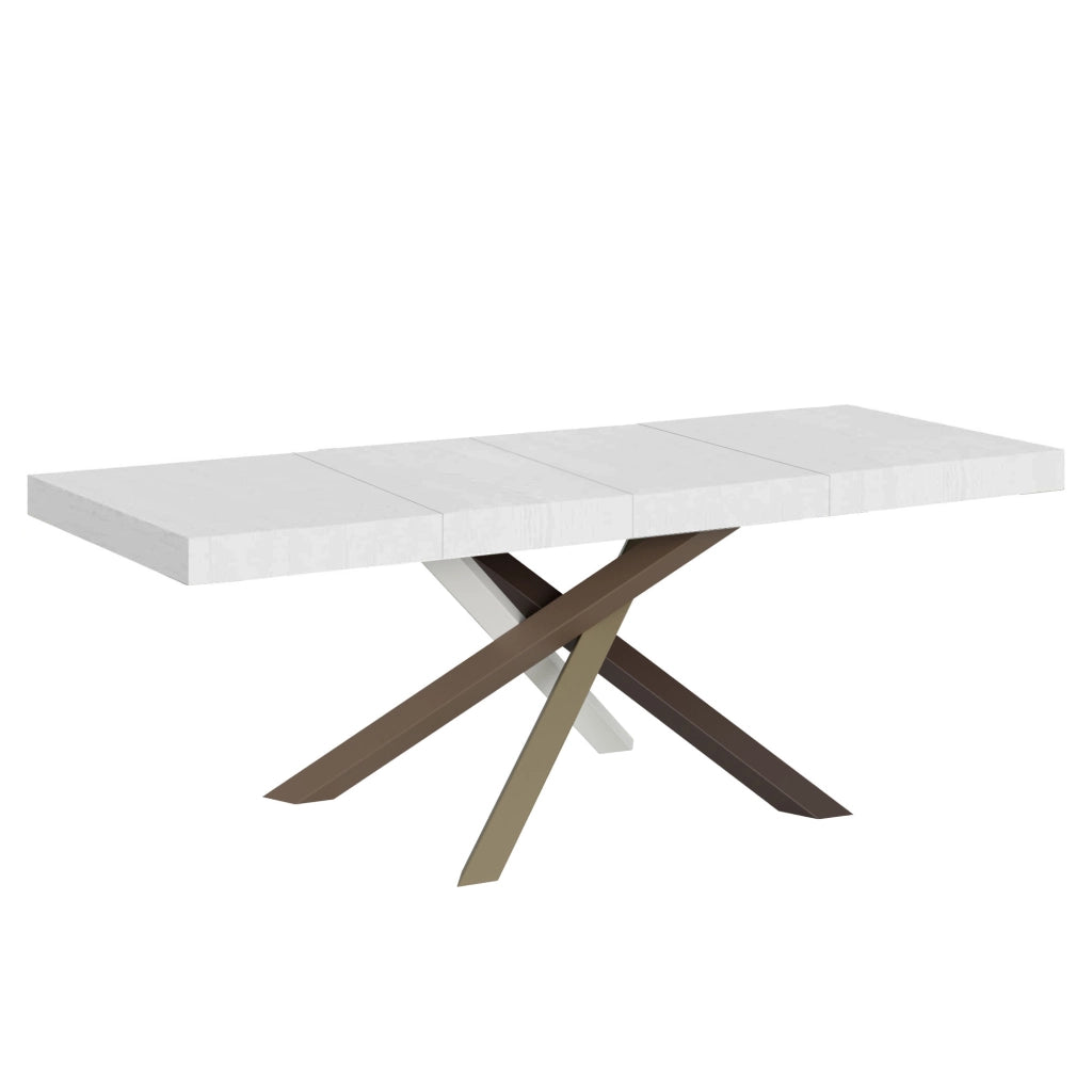 Tavolo allungabile 90x200/460 cm Volta Premium bianco frassino telaio 4/C