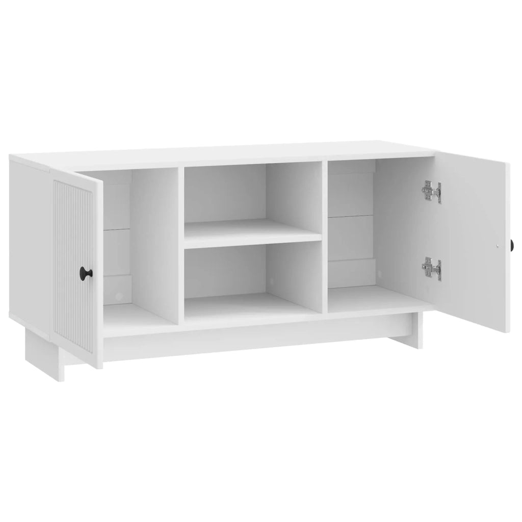 Mobile TV-Credenza per TV 102 x 34,5 x 50 cm Bianco Lucido Legno ingegnerizzato 422012