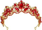 Accessorio per capelli a forma di corona realizzata in cristalli - 5,6 cm di altezza