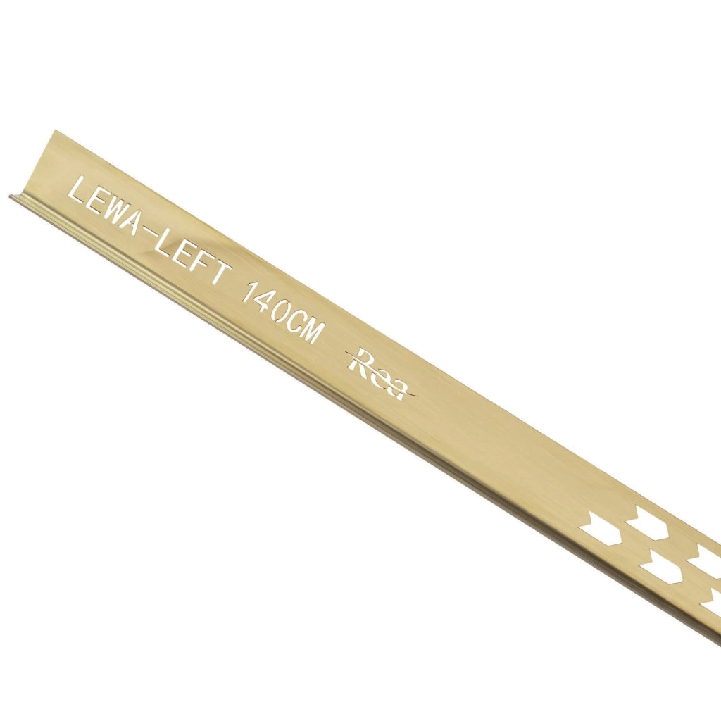 Profilo Doccia Pendenzato 140cm Brush Gold destra