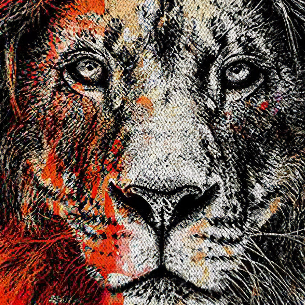 Leon -  Quadro Canvas Contemporaneo su telaio in legno Misura: 50x70 cm