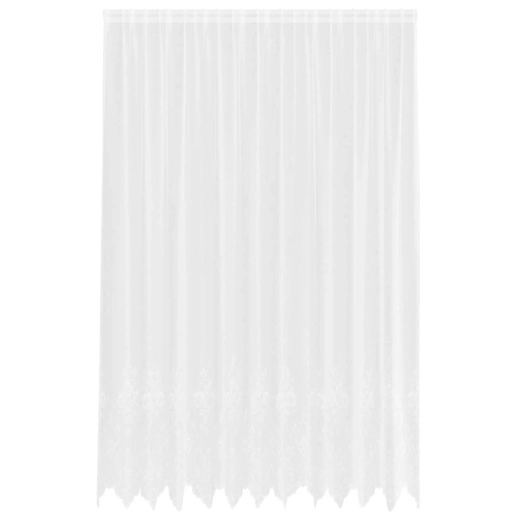 Tenda in Pizzo con tende Bianco 280 x 300 cm Poliestere