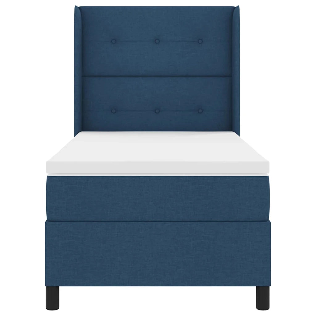 Letto a molle con materasso Blu 190 x 90 cm Tessuto 3341622