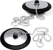 Stopper per doccetta in acciaio inossidabile e gomma - 2 pezzi - accessorio per bagno e lavabo - 38 mm