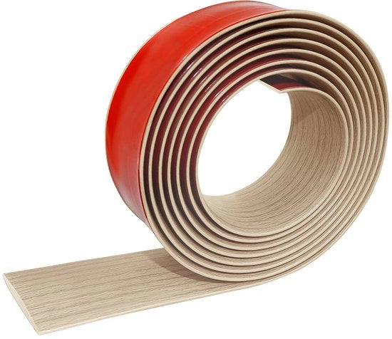 Profilo di transizione in vinile autofibro 4M x 5 cm, striscia di transizione autofibro orizzontale, striscia di transizione autofibro orizzontale, guaina di protezione per finestre e porte in vinile autofibro, guaina di protezione per pavimento autofibro