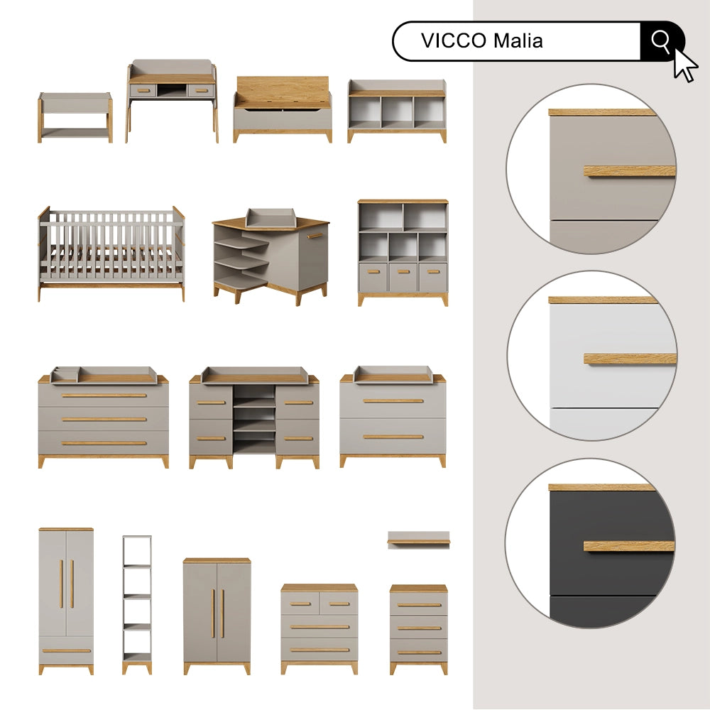 Vitalispa Scrivania Bianco/quercia 97 x 51 cm