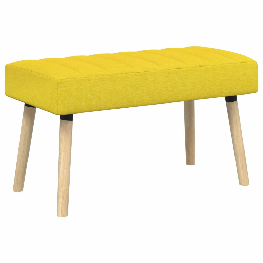 Panchina trapuntata a canale Giallo Chiaro 80 x 40 x 46 cm 42038483