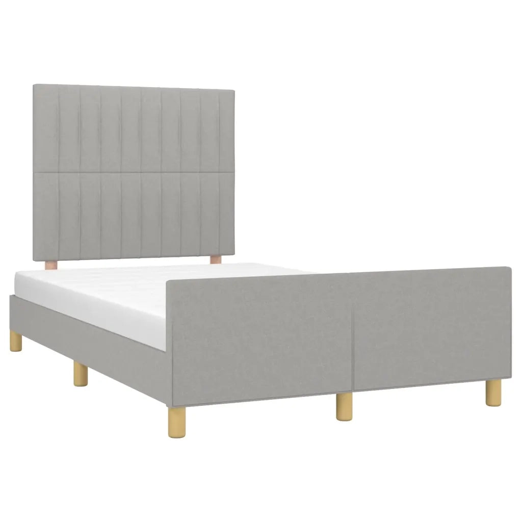 Giroletto senza Materasso-Struttura Letto Grigio Chiaro 120x200 cm Tessuto 152875