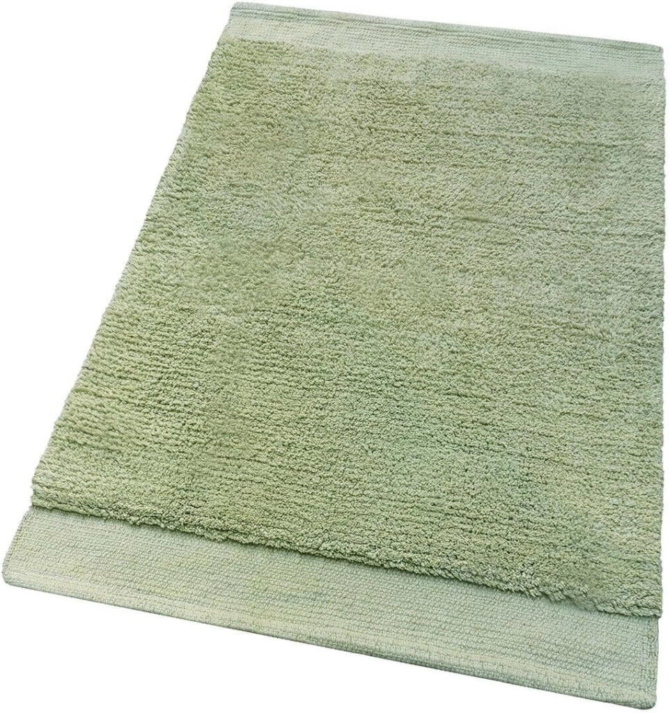 Tappeto Scendiletto Camera Doccia Bagno 60x120 Cm Morbido Puro Cotone Assorbente Antiscivolo Verde