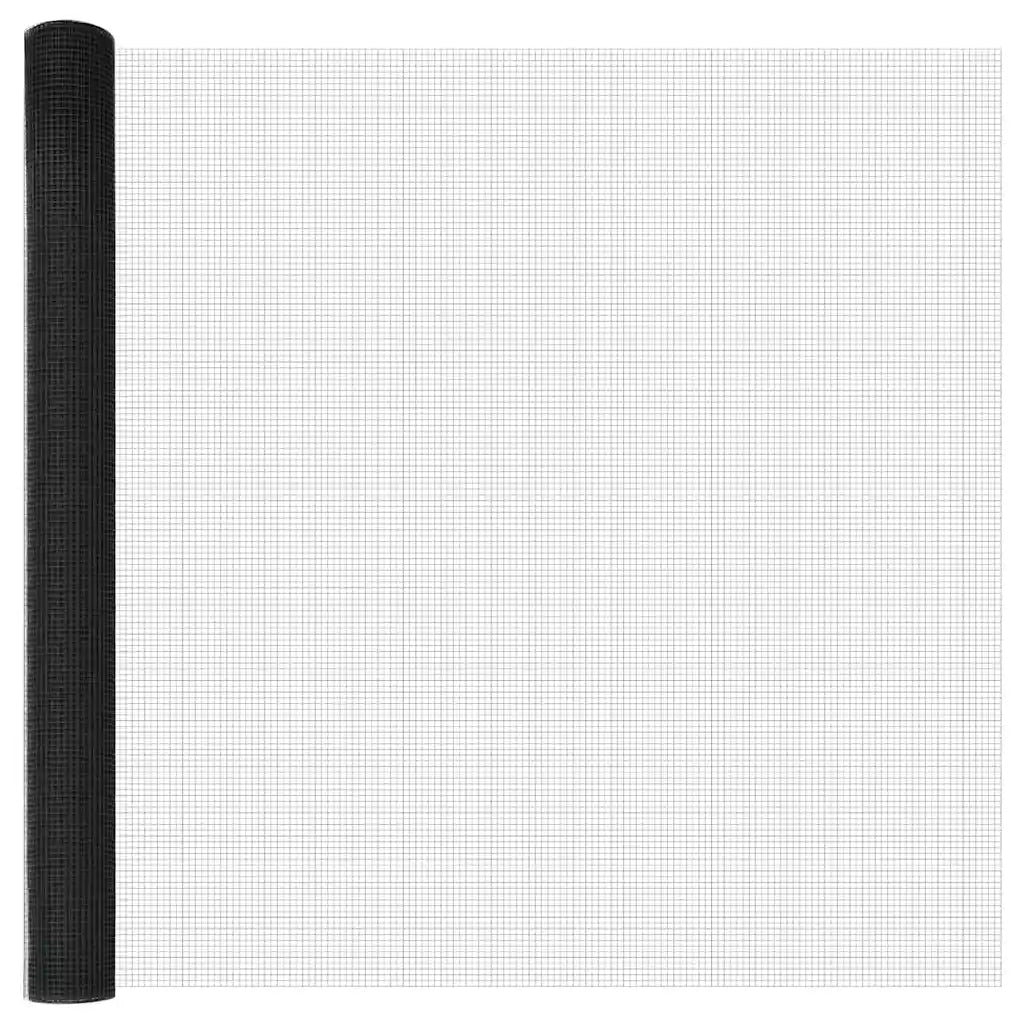 Palo della recinzione | Pannello per recinzione Acciaio e PVC Grigio