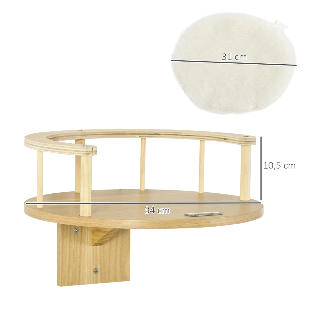 Letto per gatti con cuscino ¨C zephmum ¨C rovere chiaro 34x34x10.5 cm