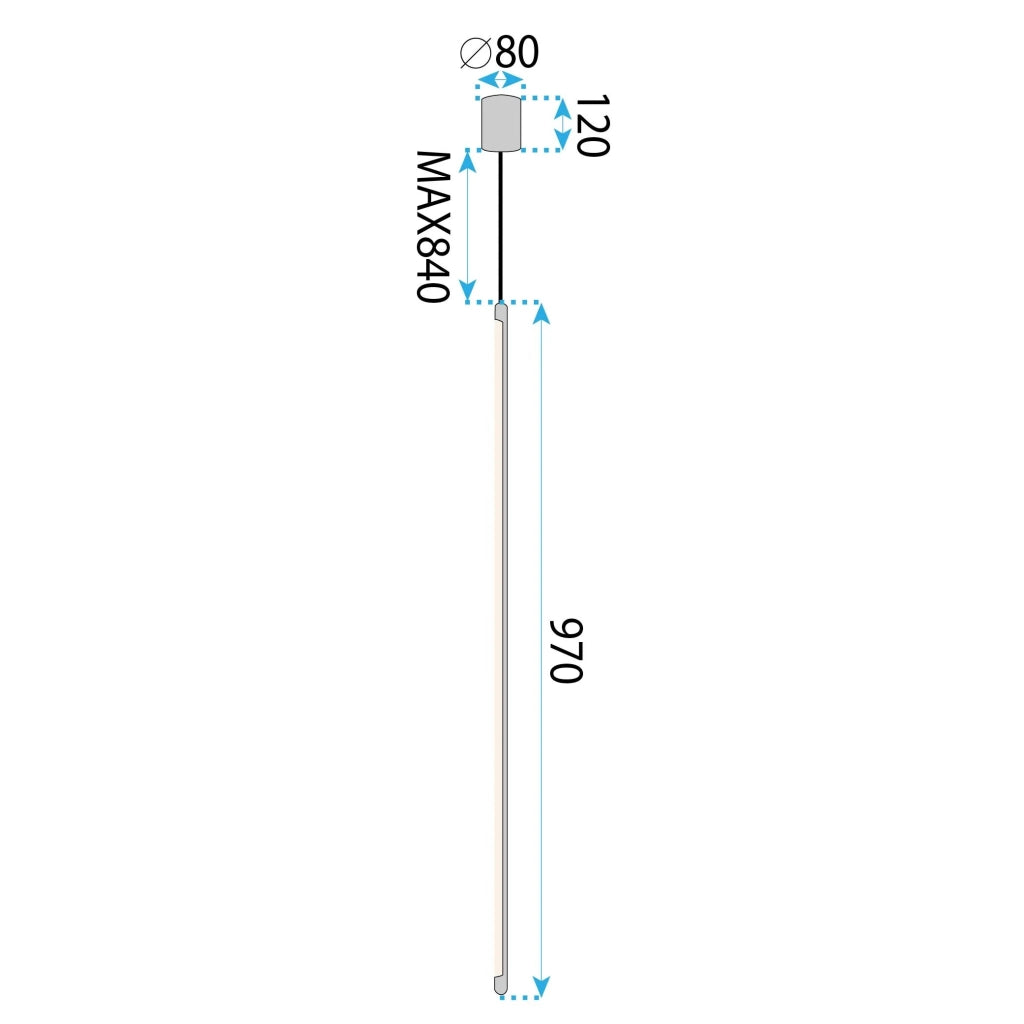 Lampada Da Soffitto Led App1414-c Gold 100cm