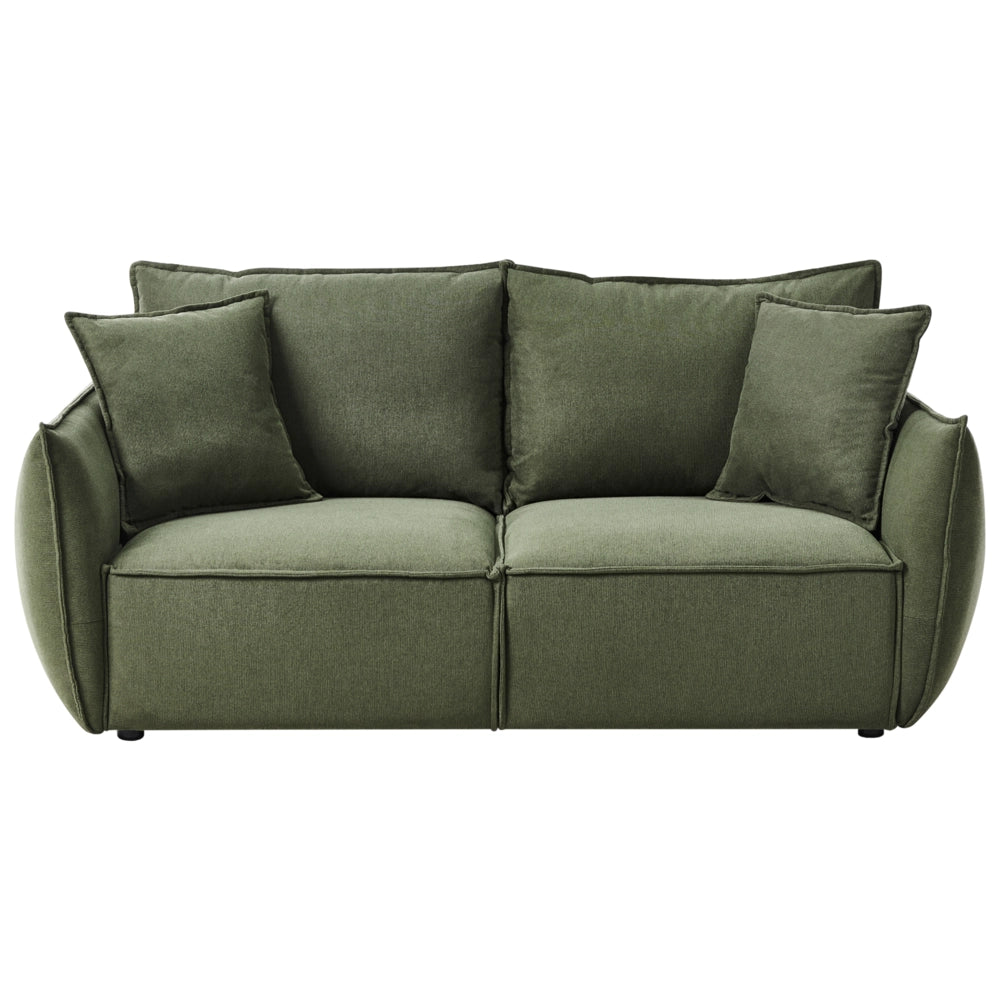 Set da salotto in tessuto Seduta bassa e profonda Schienale imbottito Accogliente Moderno 5 posti verde Moderno Accogliente