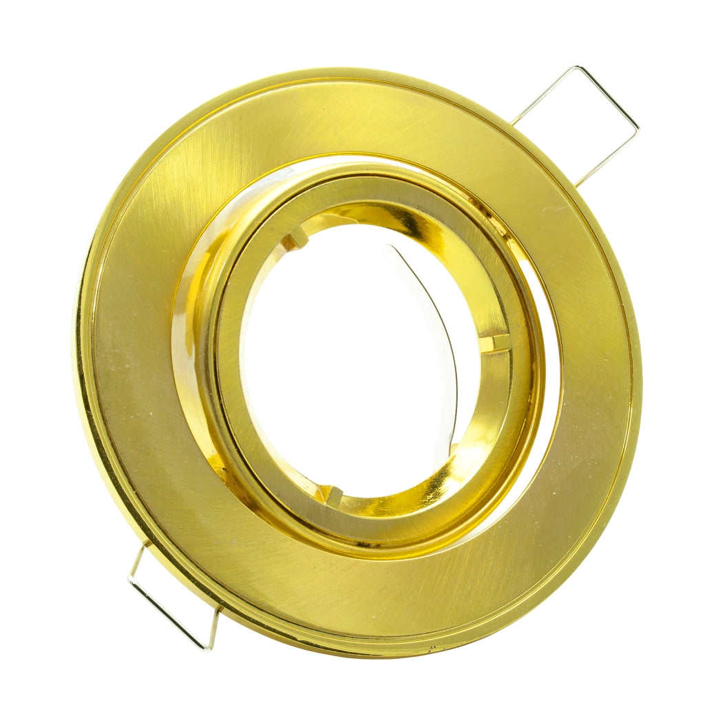 Faretto orientabile tondo incasso 80mm lampadina LED 5W MR16 DIMMERABILE 12V GU5.3 luce soffitto barca camper cucina RA90 ORO