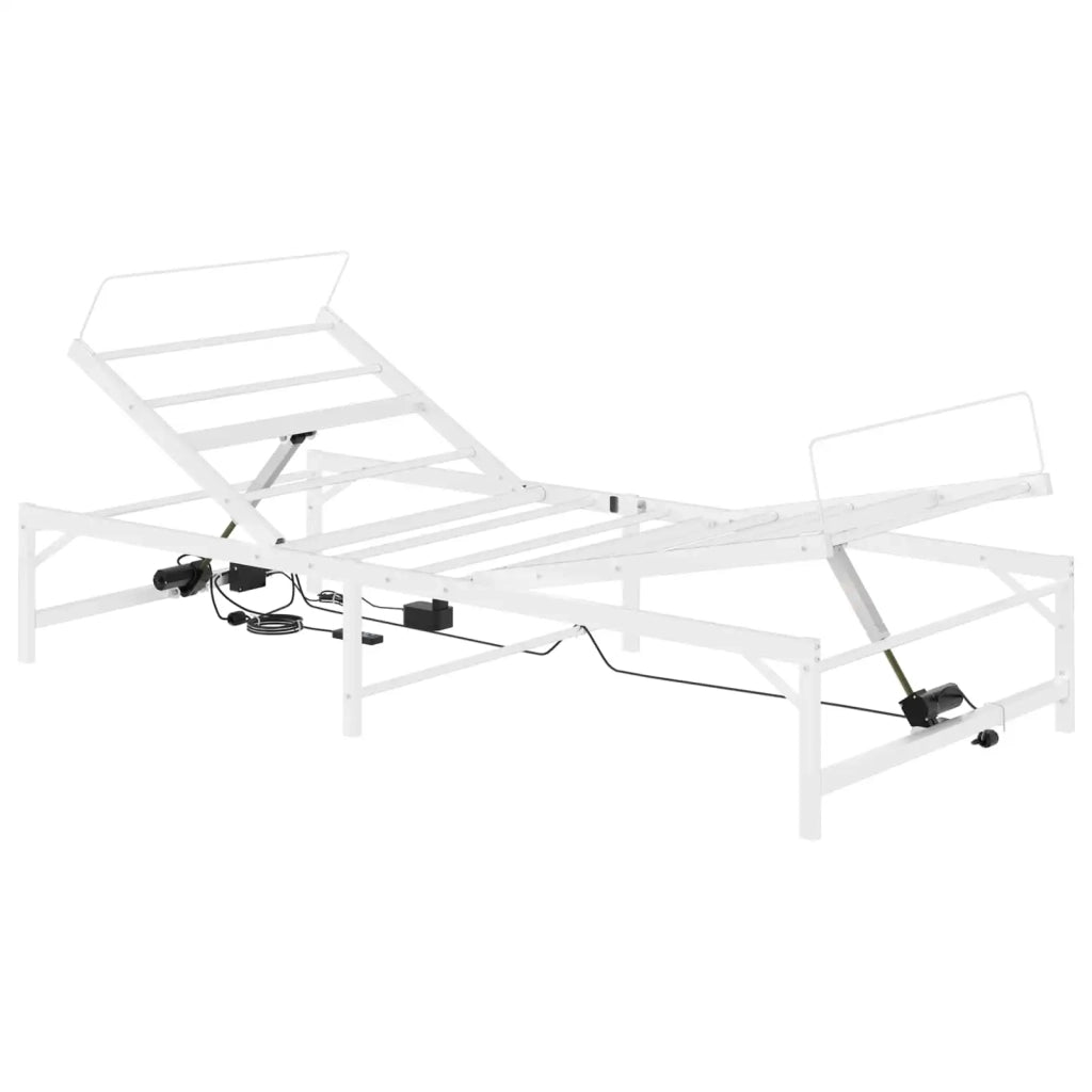 Telaio Letto Elettrico Regolabile Bianco 90 x 200 cm Acciaio 42021397