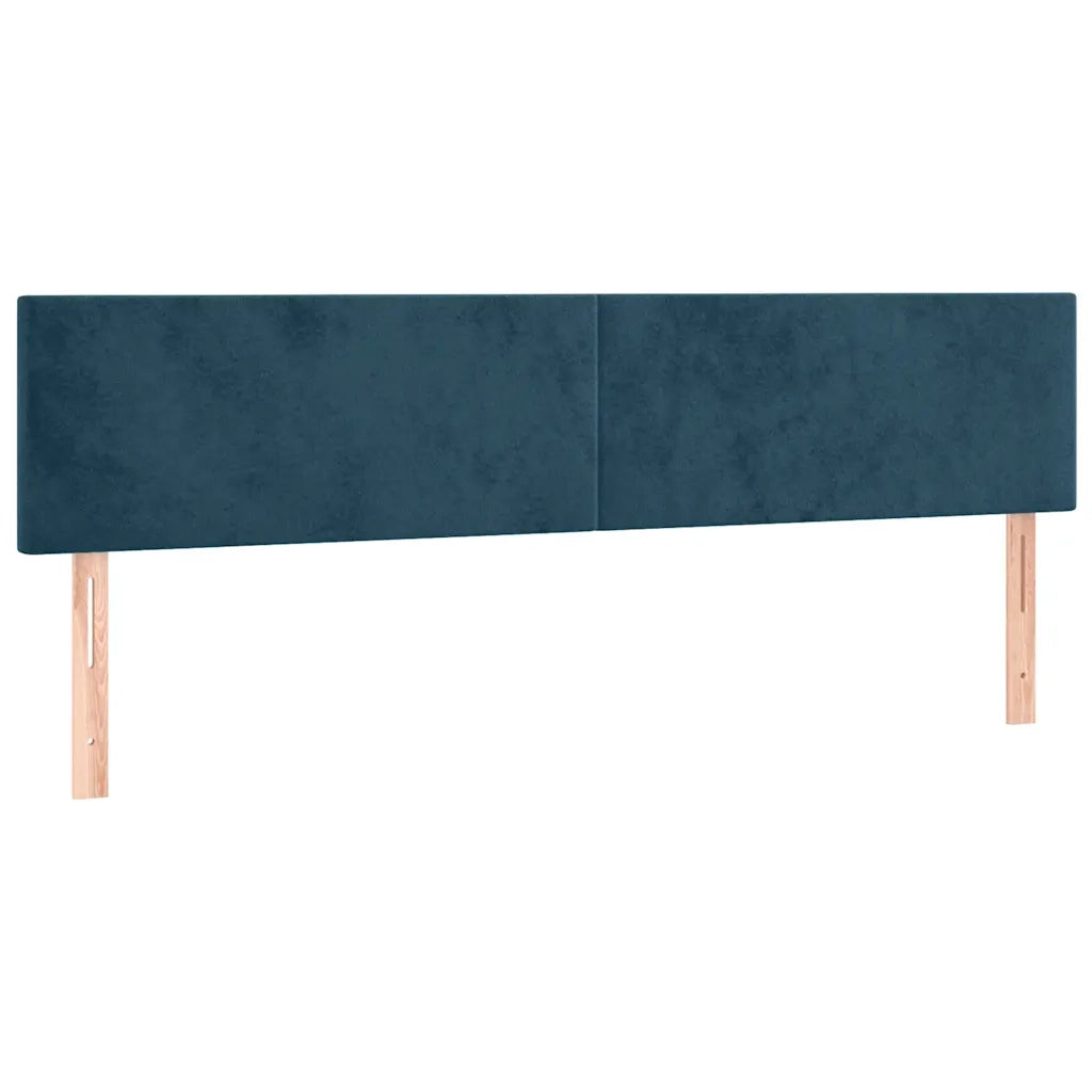 Testiera | Testata Blu Scuro 200x5x78/88 cm in Velluto