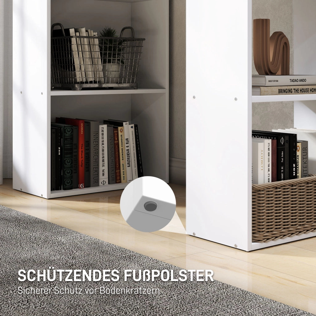 Scrivania con 2 scaffali e 5 ripiani ¨C Minimal ¨C Bianco 120x55x120