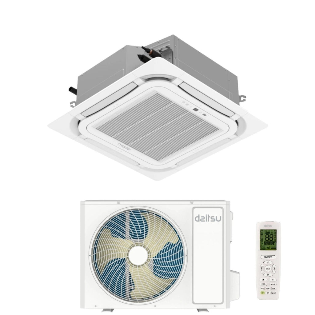 Condizionatore a Cassetta Daitsu 42000 Btu AUD42KDBS Monofase R-32 Wi-Fi Optional con Telecomando e Griglia