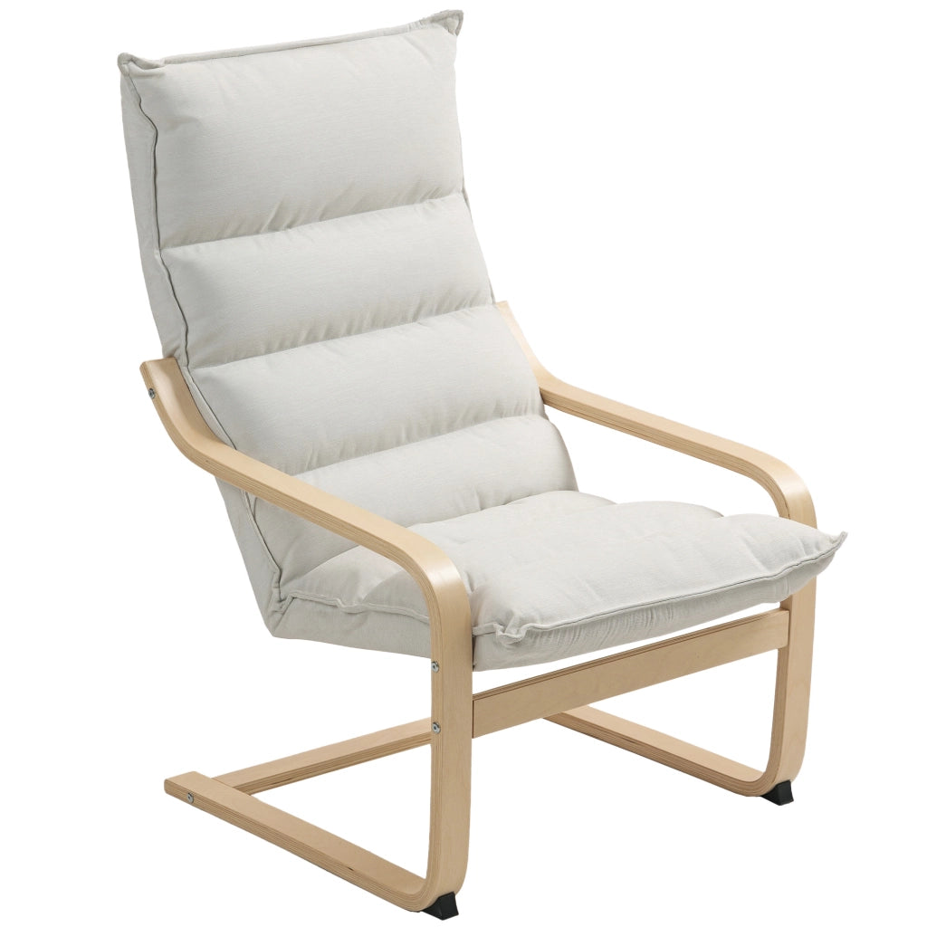 Poltrona Moderna con Schienale Alto Imbottito ¨C zephmum ¨C Terciopelo Crema 67x83x105 cm