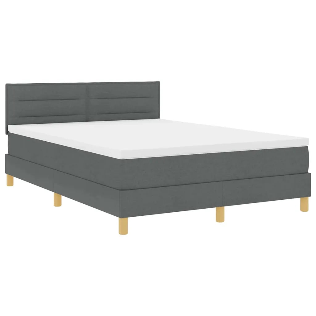 Letto a molle con cuscino Grigio scuro 160 x 200 cm Tessuto 3338854