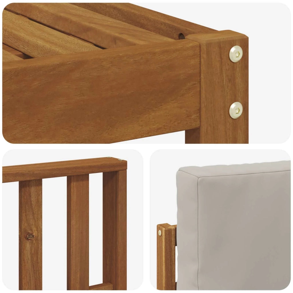Set di divani da esterno 8 pcs Grigio Naturale e Chiaro 3366809