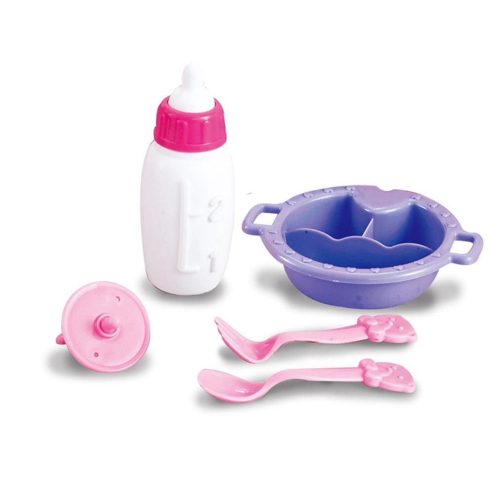 Trade Shop - Culla Per Bambole Lettino Culletta Bambolotto Con Giostrina E Accessori Gioco -
