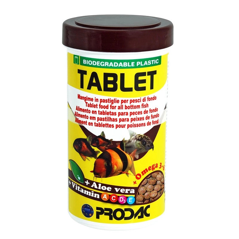 Prodac Tablet 250ml / 150gr - Alimento in Compresse per Pesci da Fondo con Esigenze di Alimentazione Carnivora