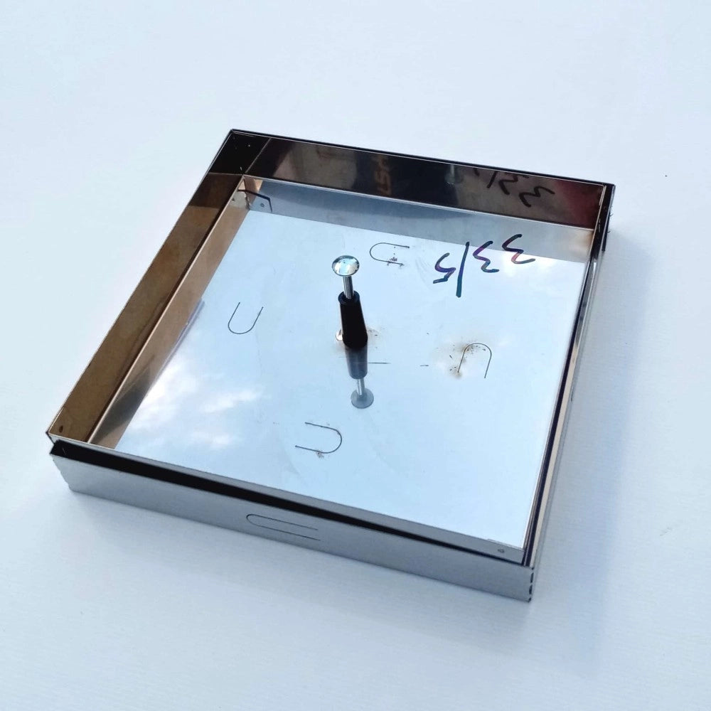 Sigillo 230 x 230 x h 80mm chiusino di acciaio inox leggero da riempimento