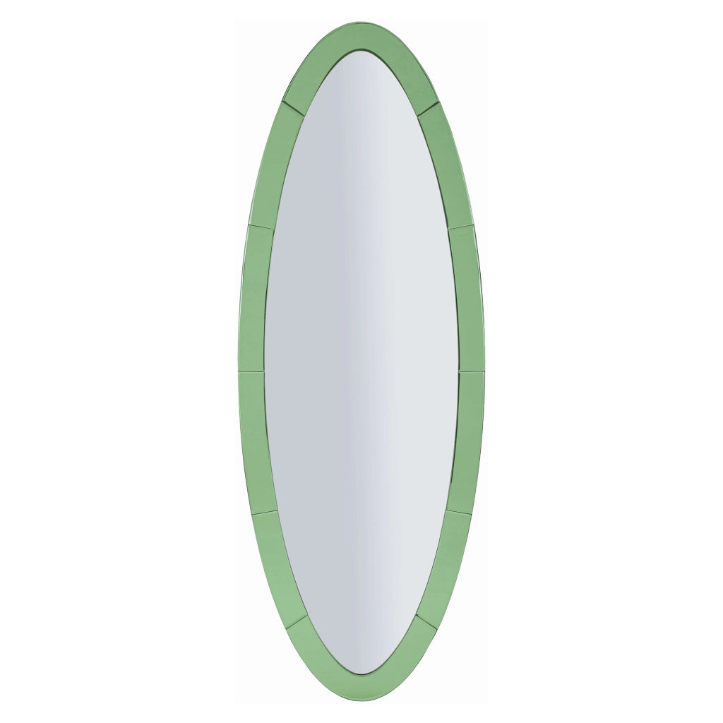 Trakai, Specchio Forma Ovale, 55x150h cm Verde