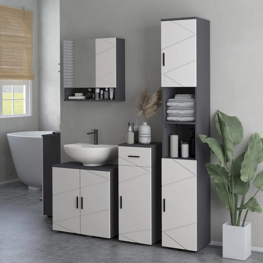 Armadietto Bagno ¨C Minimal ¨C Grigio Chiaro