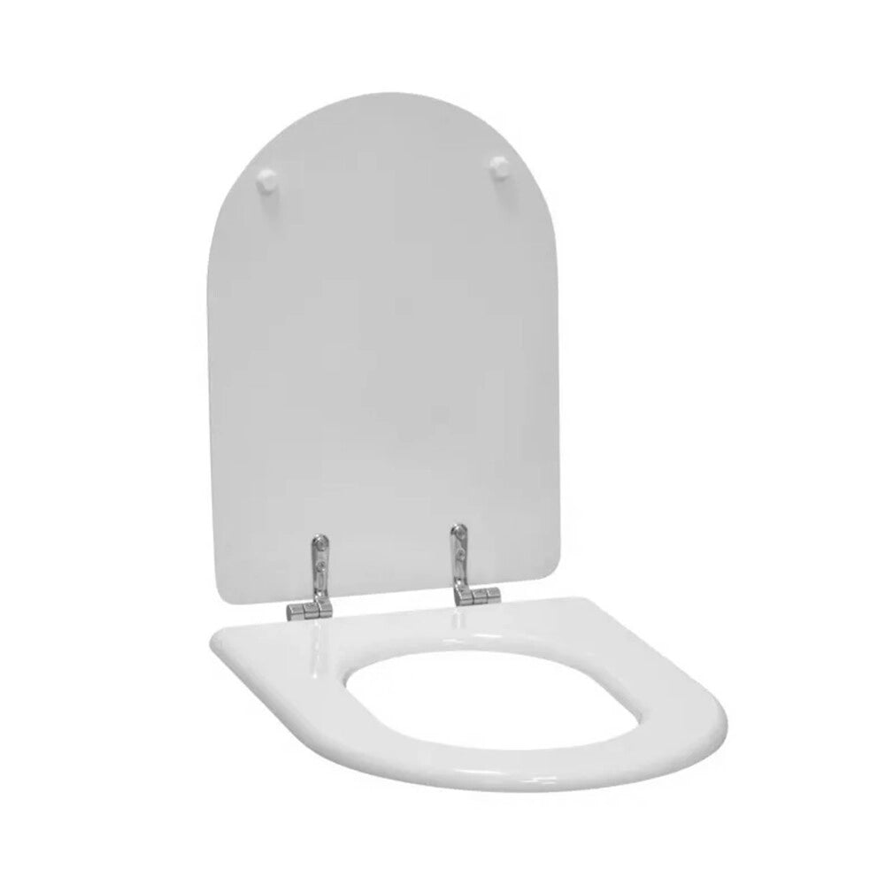 Copriwater Cesame Sintesi dedicato in legno rivestito bianco con cerniere