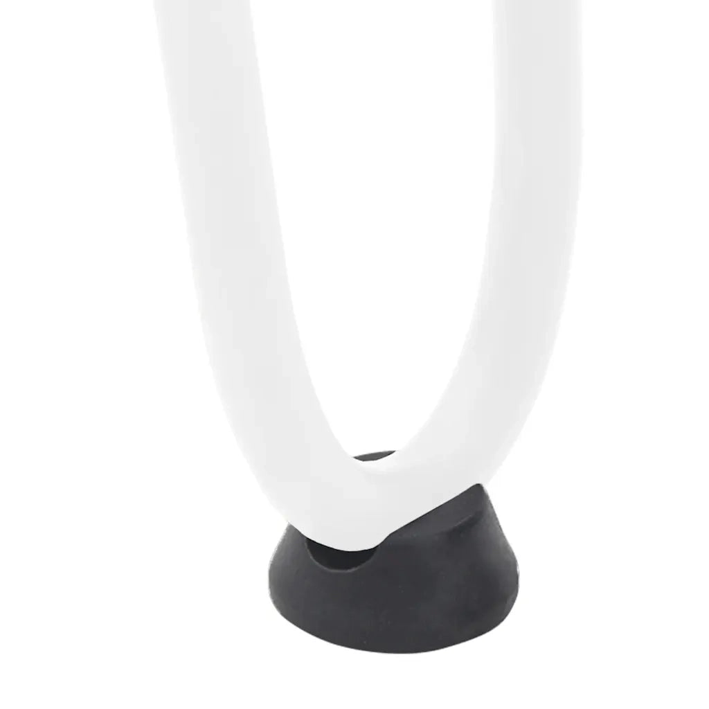 Gambe a forcina per tavolino 4 pz bianche 30 cm in acciaio massiccio 4012417
