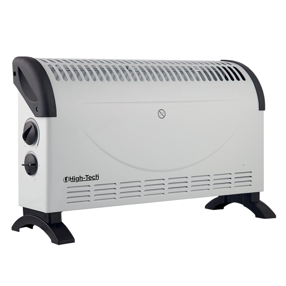 HIGH-TECH TERMOCONETTORE DA TERRA BIANCO E NERO 1800 W CON MANIGLIE PER SPOSTAMENTO E FUNZIONE ANTISURRISCALDAMENTO