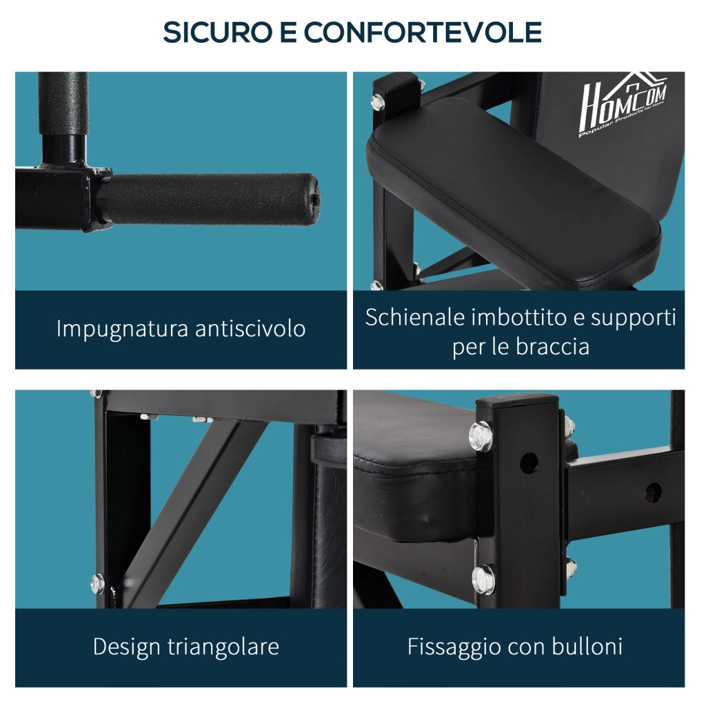 Sbarra per Trazioni da Parete ¨C Xylo ¨C Acciaio Nero