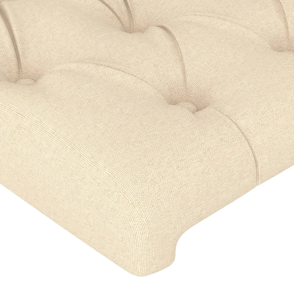 Testiera | Testata ad Orecchio Crema 93x23x78/88 cm in Tessuto