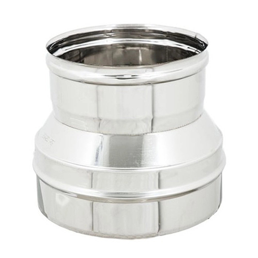 Riduzione inox da m 140 a f variabile spessore 6 decimi aisi 304, diametro 120mm